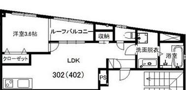 リバーサイド北堀江(1LDK/3階)の間取り写真