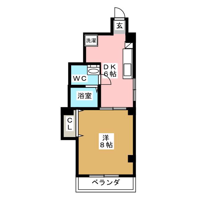 コンドミニオ錦糸町(1DK/1階)の間取り写真
