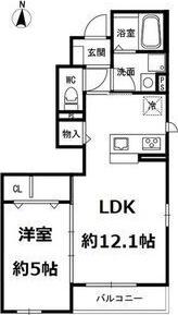 アーネスト柏木(1LDK/1階)の間取り写真