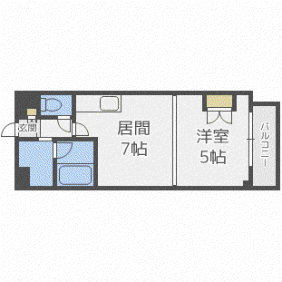 ミルフィオーレ学園前(1DK/4階)の間取り写真