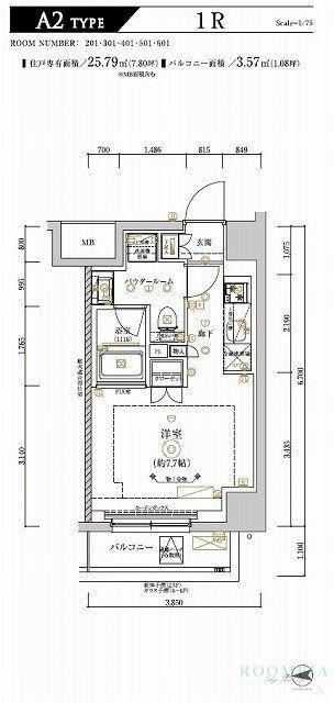 RELUXIA CITY 北新宿(ワンルーム/2階)の間取り写真