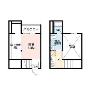 LUMIEREIV(1K/2階)の間取り写真