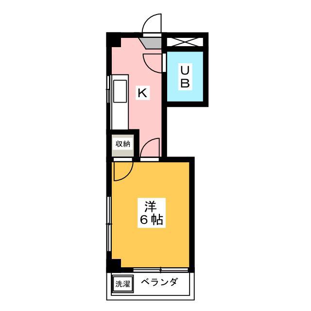 内山ビル(1K/3階)の間取り写真