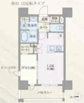ライトテラス浅草(1LDK/4階)の間取り写真