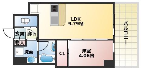 プレジオ永和EURO(1LDK/15階)の間取り写真