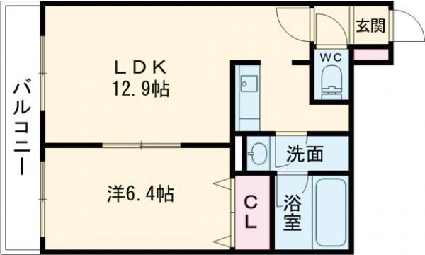 ステラガーデン(1LDK/2階)の間取り写真