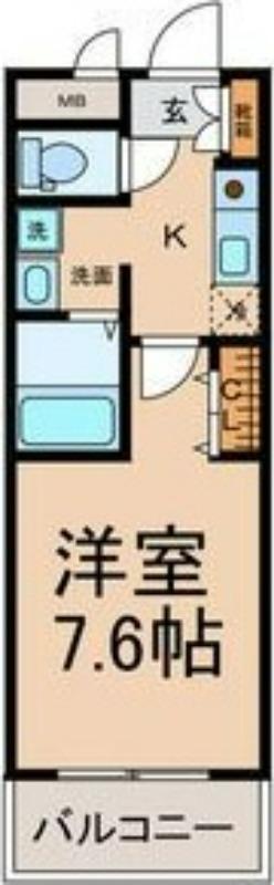 コートデリヴィエール上飯田(1K/3階)の間取り写真