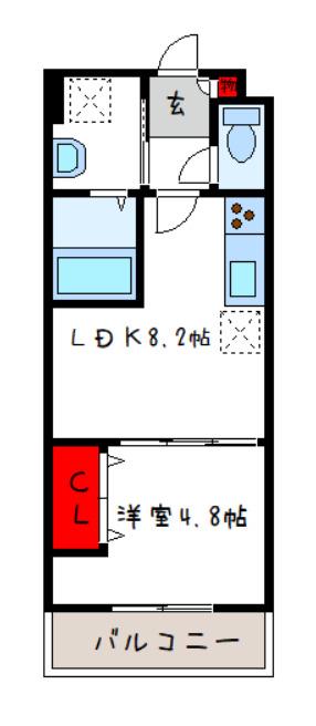 太平寺共同(1LDK/1階)の間取り写真