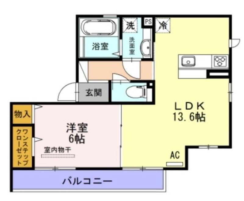 リーベスハイム(1LDK/2階)の間取り写真