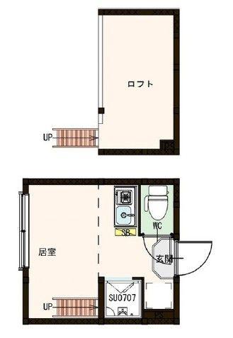プログレッソ中野(ワンルーム/1階)の間取り写真