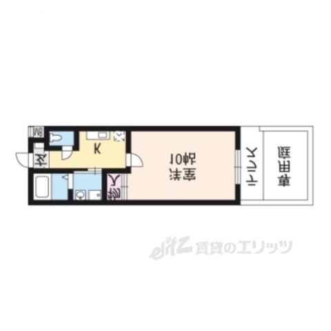メゾンペルル(1K/1階)の間取り写真