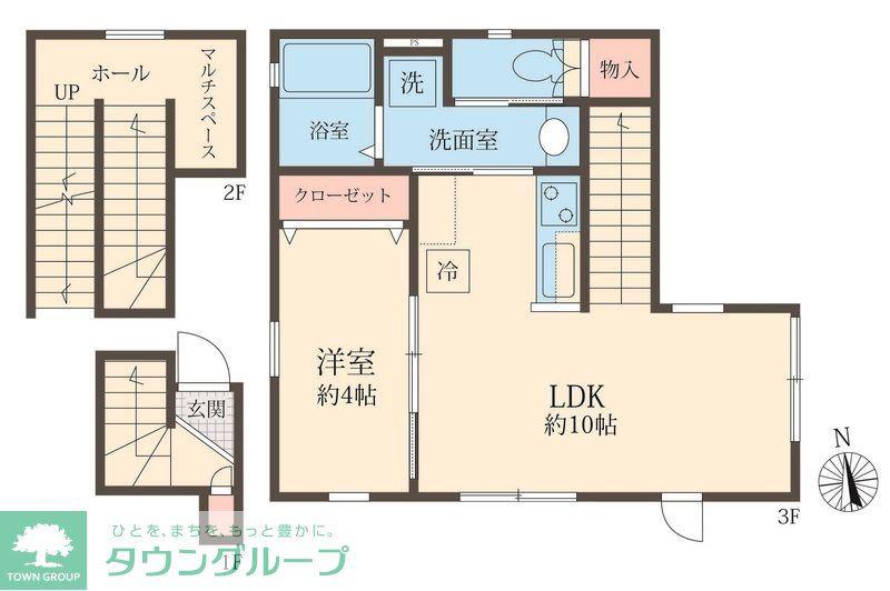 COZY KAI(1LDK/3階)の間取り写真