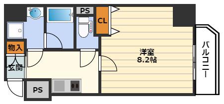 エスライズ東天満(1K/11階)の間取り写真