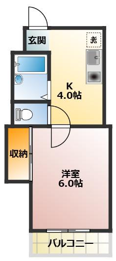 レジデンス東池袋(1K/3階)の間取り写真