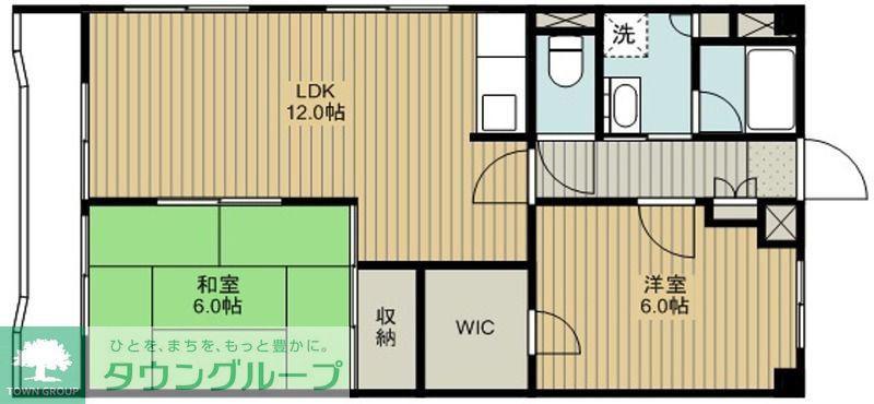 グランパレス越谷(2LDK/1階)の間取り写真