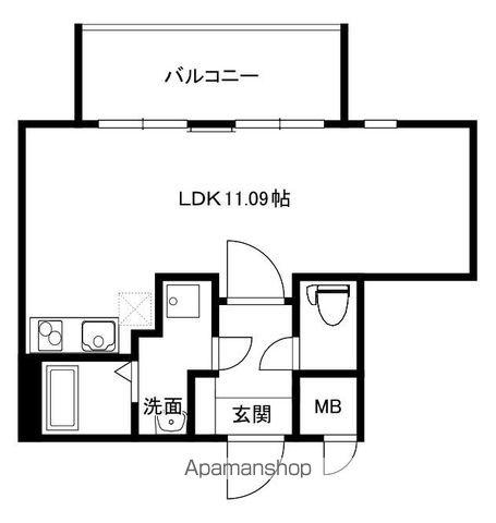 MODERN PALAZZO 平尾(ワンルーム/2階)の間取り写真