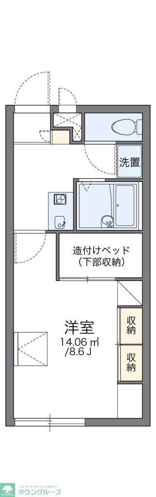 レオパレスベルエポック(1K/1階)の間取り写真