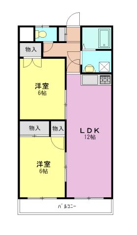 サンパール志木(2LDK/3階)の間取り写真