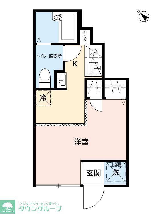 グリーム前原(1K/1階)の間取り写真