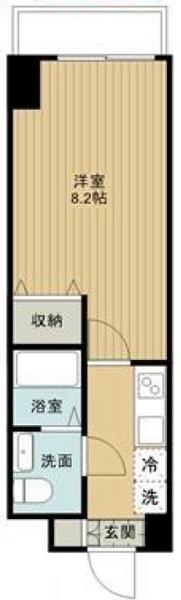 ARIUS(1K/5階)の間取り写真