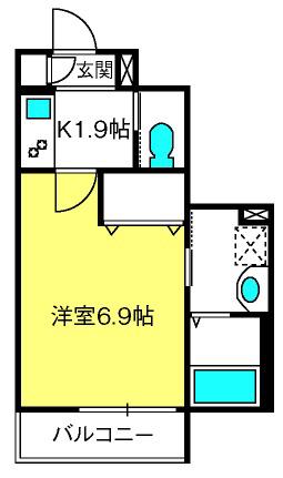 SUNRISE TOKIWA(1K/3階)の間取り写真
