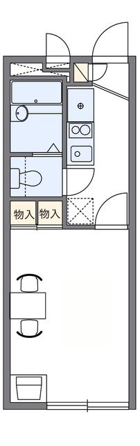 レオパレスプラムバレー(1K/1階)の間取り写真