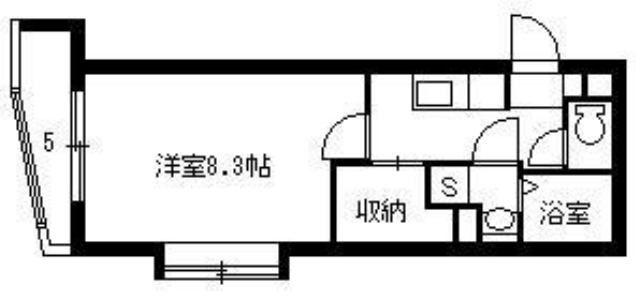 STORY(1K/4階)の間取り写真