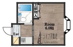 ロイヤル俊徳II(1K/3階)の間取り写真
