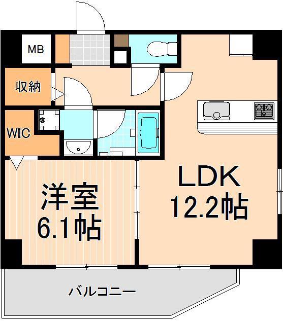 PUCHI FURULE入谷(1LDK/5階)の間取り写真