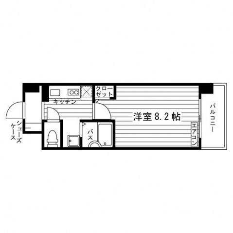 デュラージュ・一番町(1K/10階)の間取り写真