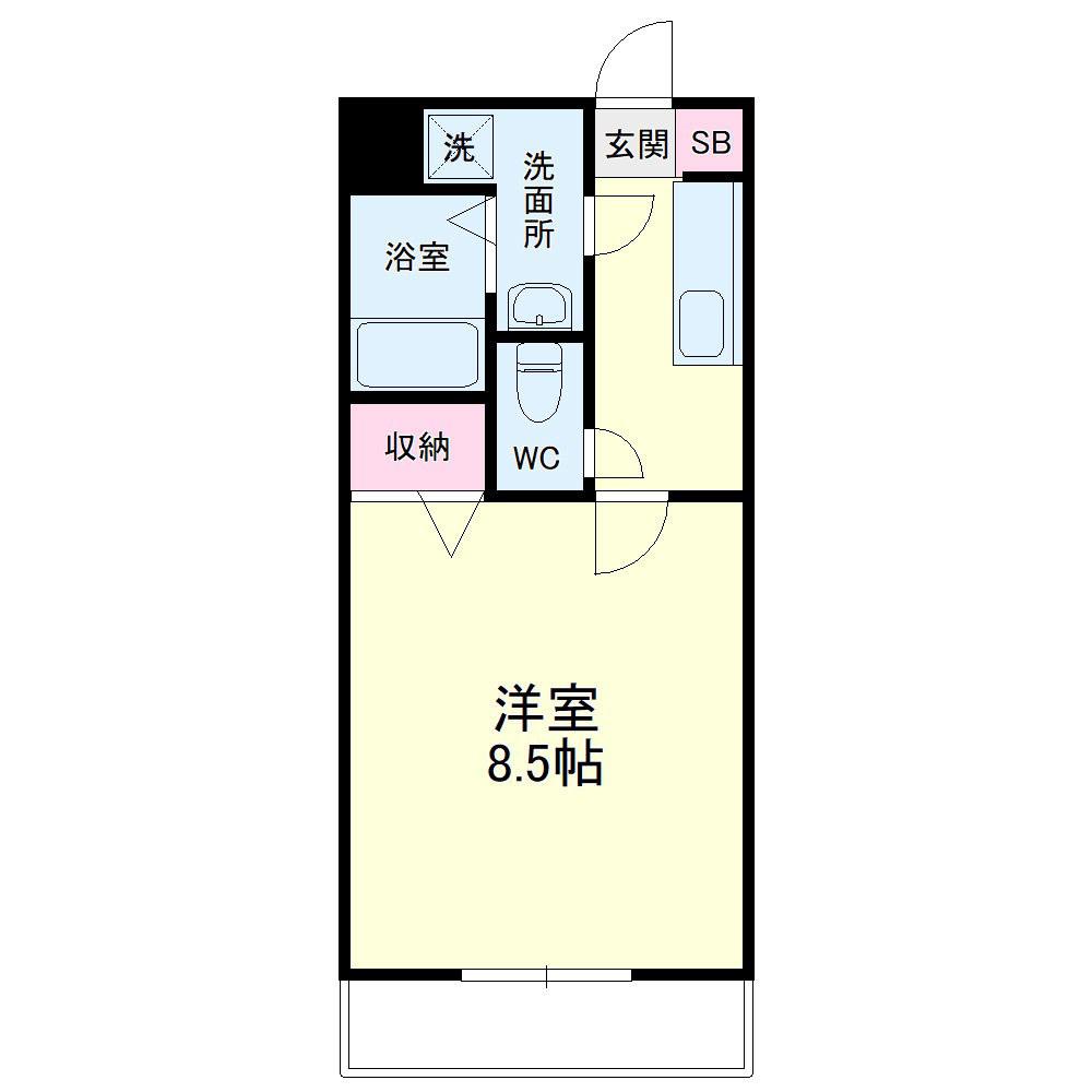 ARTERIOR HILLS イースト(1K/1階)の間取り写真