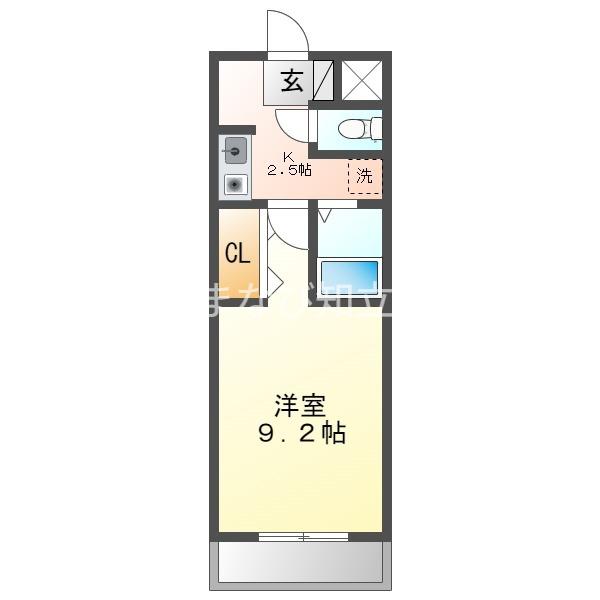 A・CITY弁天(1K/5階)の間取り写真