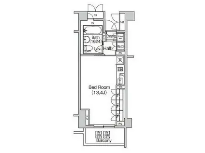 ブリリア代官山プレステージ(ワンルーム/4階)の間取り写真