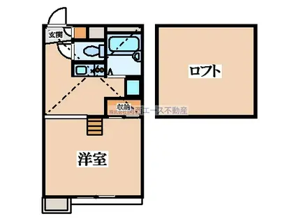 レオパレスFUKONO弐番館(1K/2階)の間取り写真