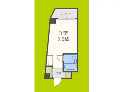 JPアパートメント東淀川IV(ワンルーム/2階)の間取り写真