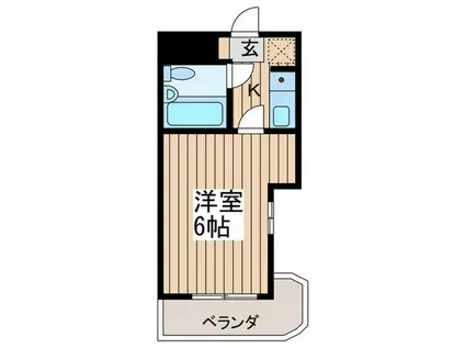 持田レジデンス(1K/2階)の間取り写真