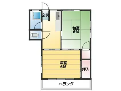 藤田マンション(2K/4階)の間取り写真