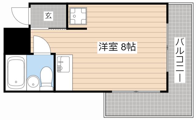 シャトレービル(ワンルーム/2階)の間取り写真