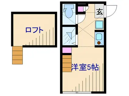 パパラチアーヤ菊名(ワンルーム/2階)の間取り写真