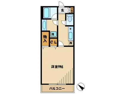 GRANDE MAISON HOSOYAMA(1K/2階)の間取り写真