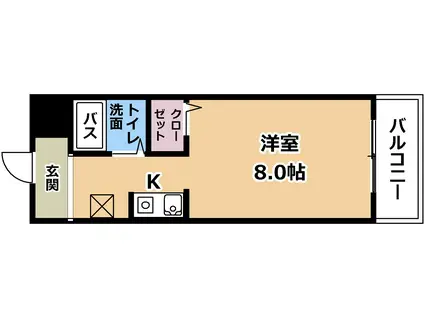 インペリアル瀬田(ワンルーム/3階)の間取り写真