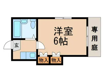 PIPIハウス有本(1K/1階)の間取り写真