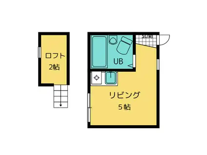 アーバネックス(ワンルーム/2階)の間取り写真