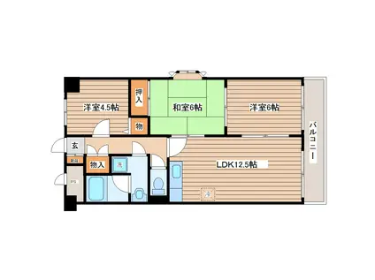 エスポワール ファーストステージ(3LDK/9階)の間取り写真