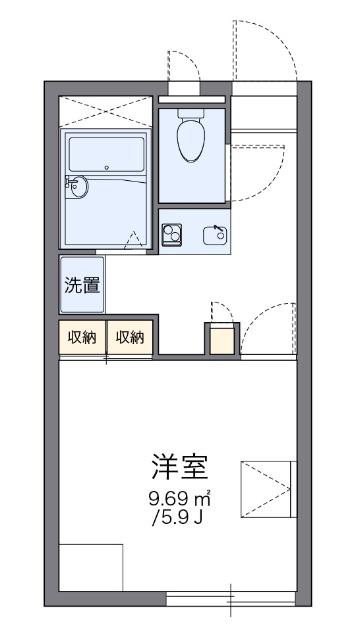 西武国分寺線 鷹の台駅 徒歩18分 2階建 築24年(1K/1階)の間取り写真