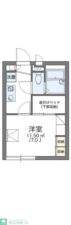 レオパレスジュネス 2階階 間取り