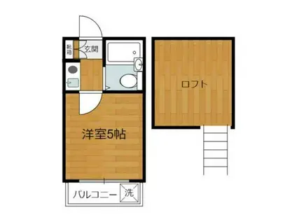 第8小野ハイム(1K/1階)の間取り写真