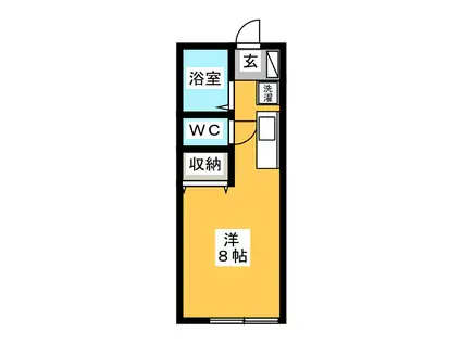 ゼフィール一ツ橋(ワンルーム/1階)の間取り写真