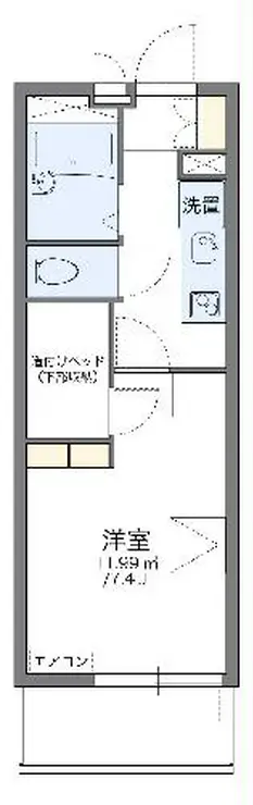 レオパレス心 2階階 間取り