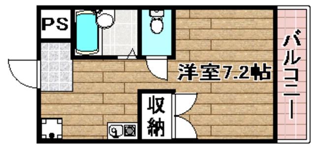 アゼリア2号館(1K/2階)の間取り写真